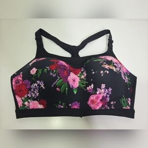 NEW VICTORIAS SECRET ON POINT "INCREDIBLE" FLORAL RACERBACK SPORTS BRA sz 38DDD